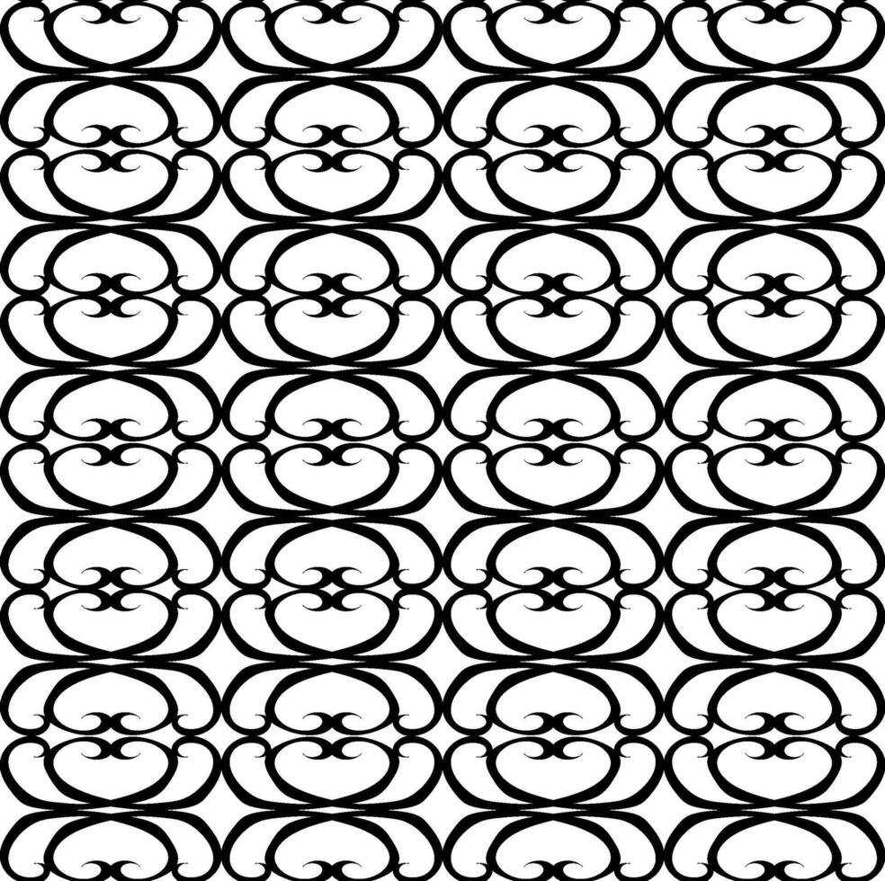 Black beautiful carved lattice on a white background vector