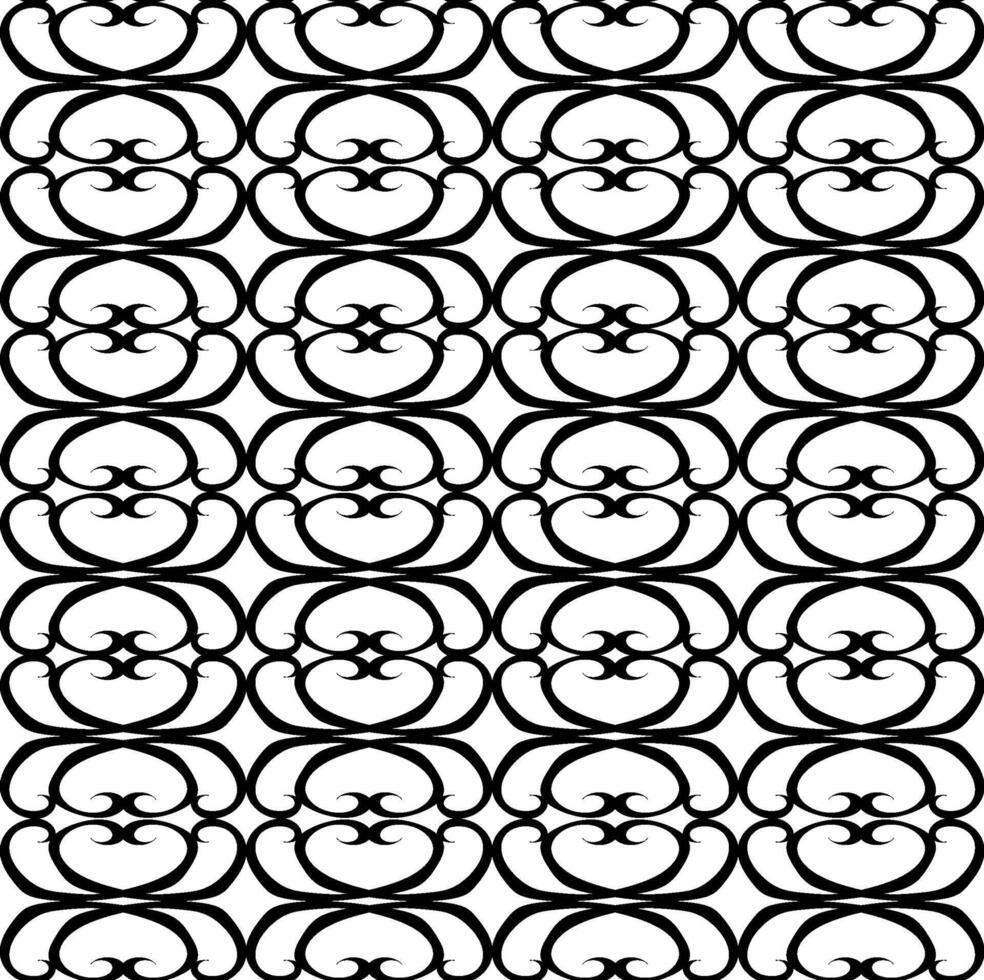 Black beautiful carved lattice on a white background vector