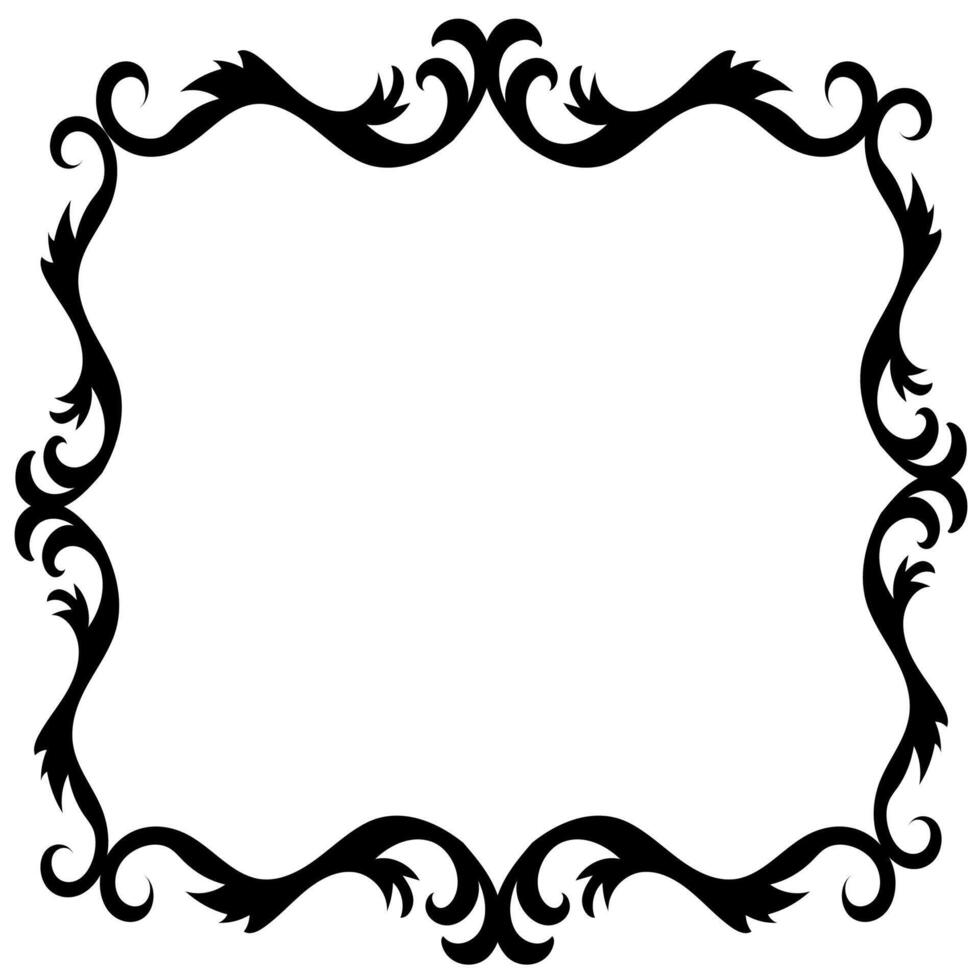 Beautiful black frame in a classic style on a white background vector