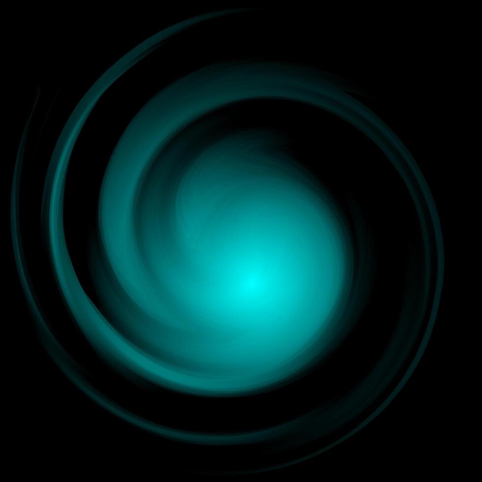 Vector abstract pattern in the form of a blue spiral on a black background
