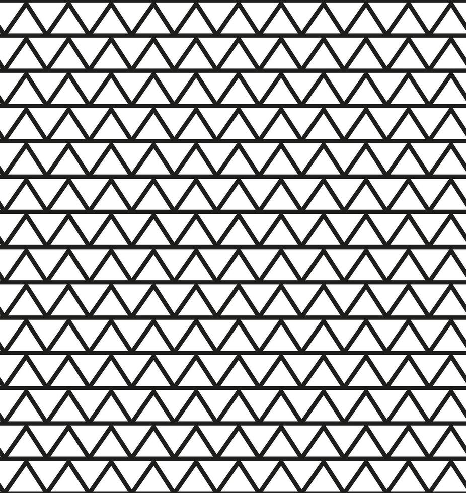 Vector seamless geometric texture in the form of white triangles on a black background