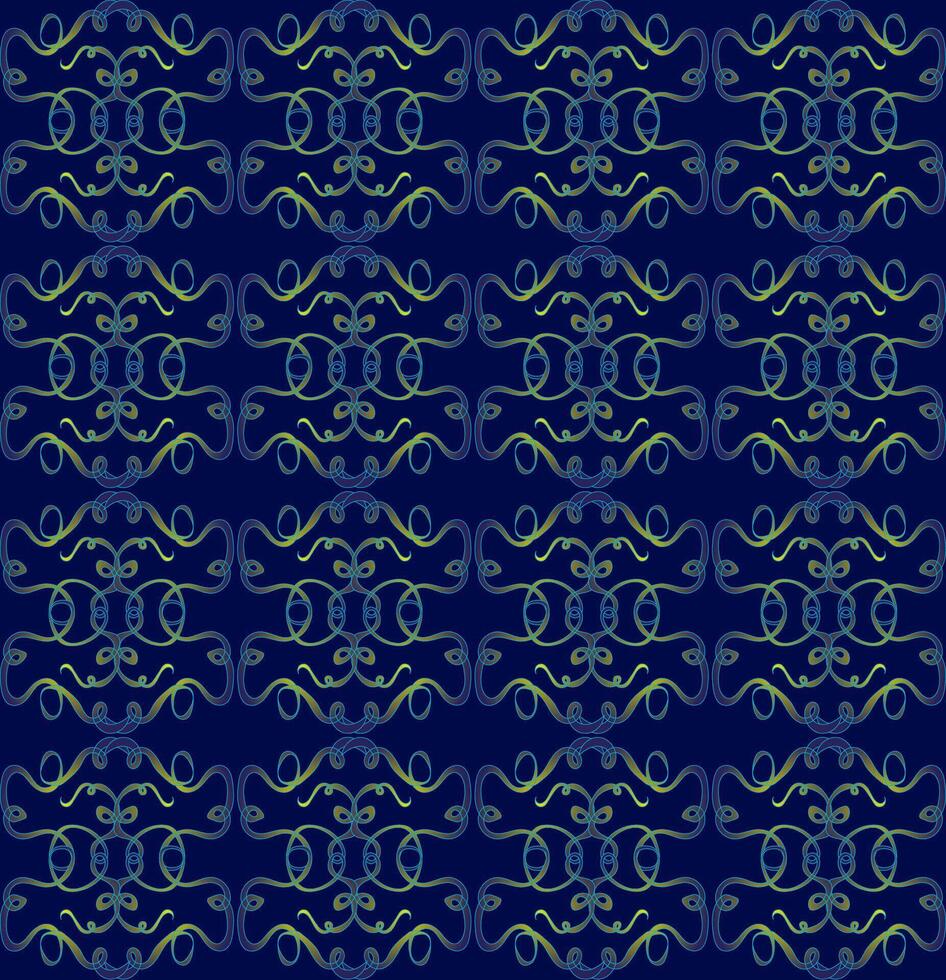 Beautiful abstract yellow pattern on a blue background vector