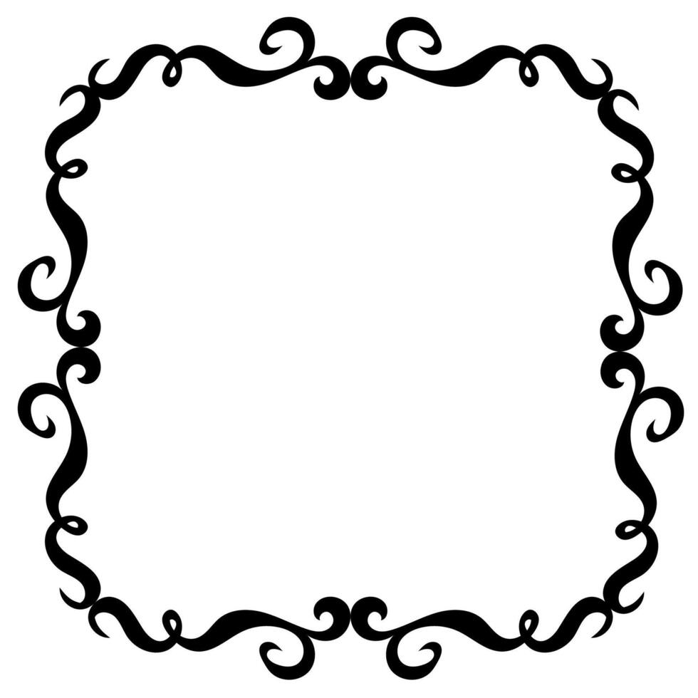 negro hermosa original marco en un blanco antecedentes vector