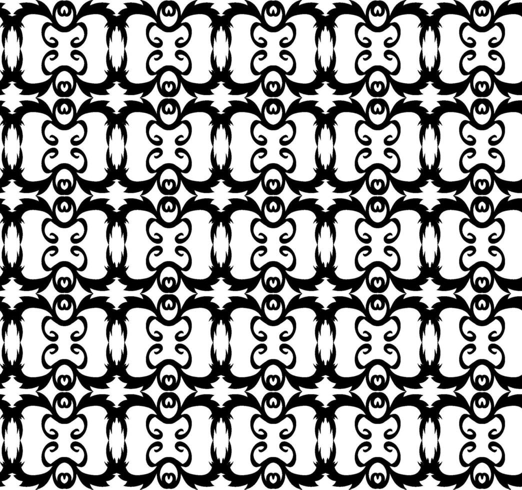 Seamless black geometric pattern on white background vector