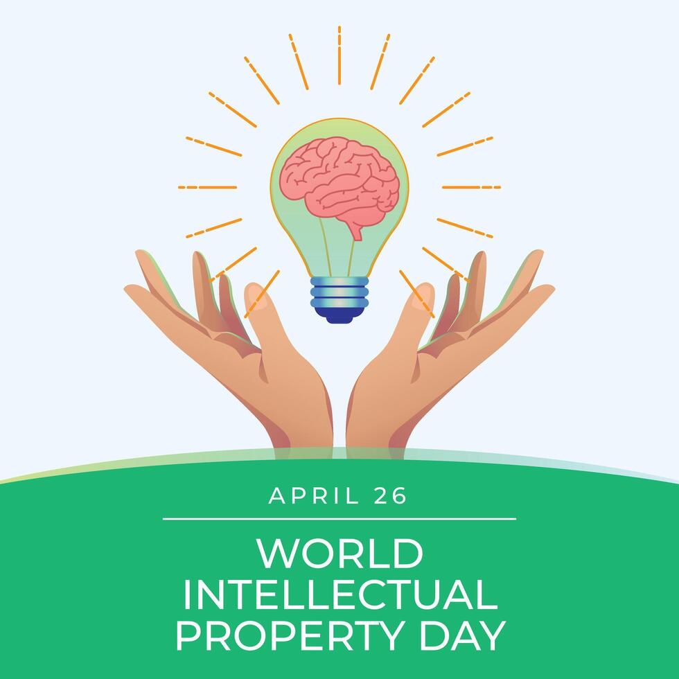 World Intellectual Property Day design template good for celebration usage. brain vector template. flat design. vector eps 10.