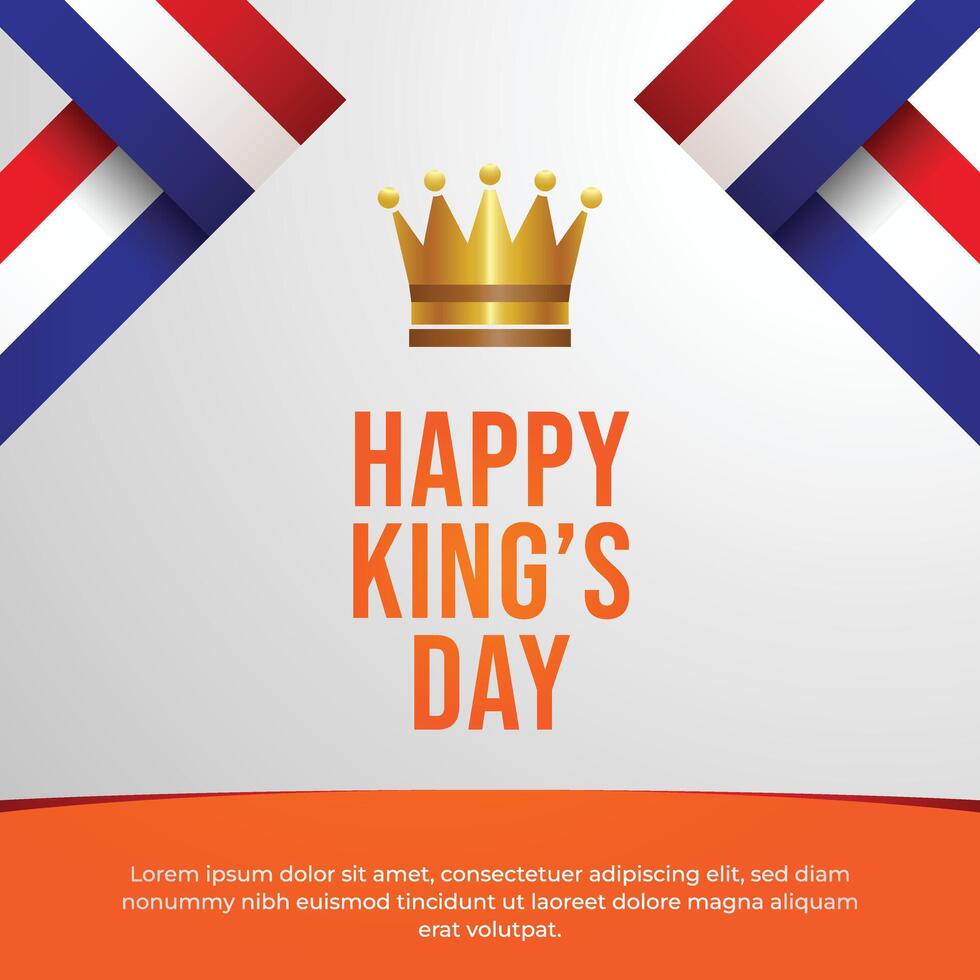 Kings Day design template good for celebration usage. vector eps 10. kings day amsterdam. flat design.