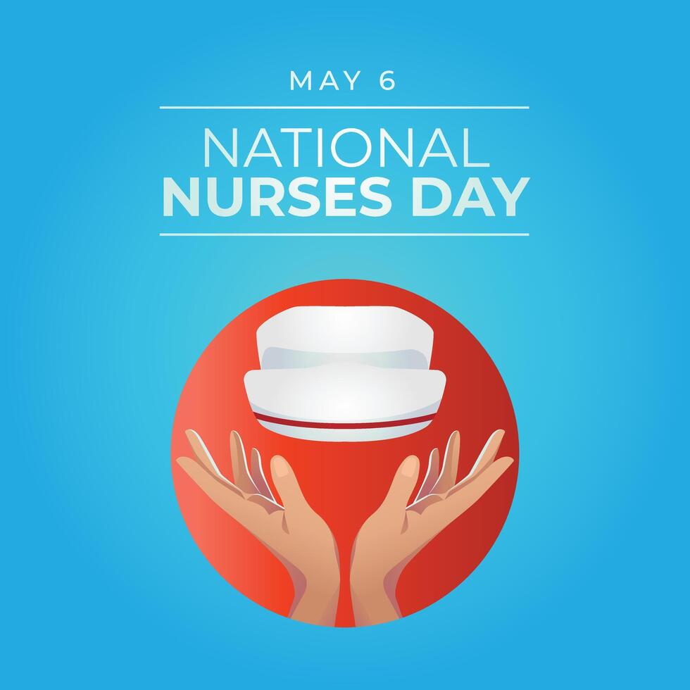 National Nurses Day design template good for celebration usage. vector eps 10. flat design. nurse icon.