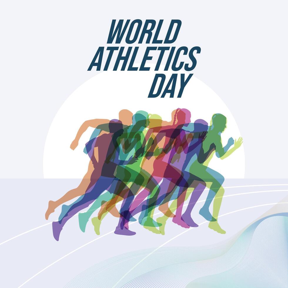 World Athletics Day design template good for celebration usage. athletic design template. flat design. vector eps 10,