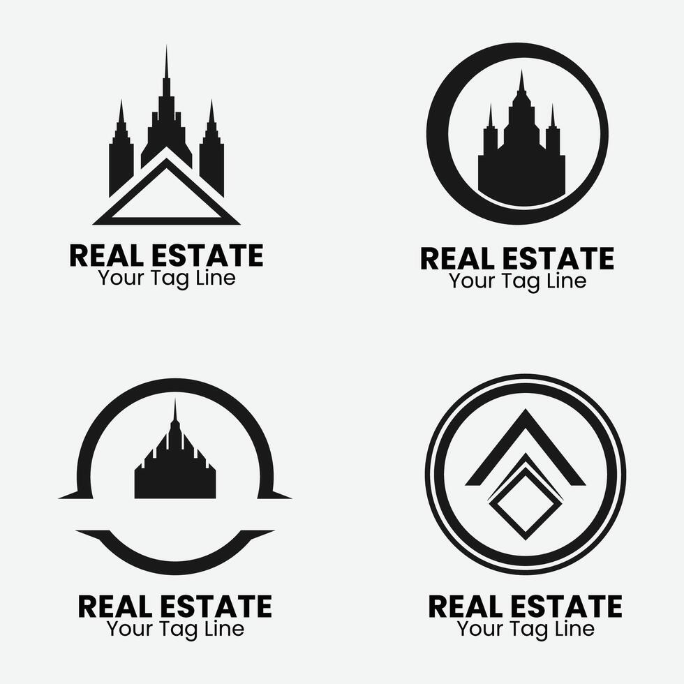 real inmuebles logo. fácil a editar. eps 10 vector