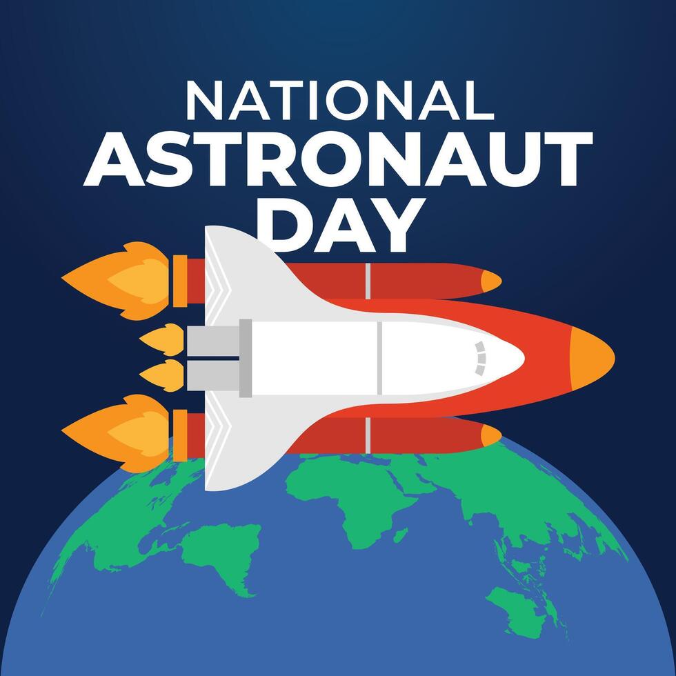 nacional astronauta día vector diseño modelo bueno para celebracion uso. astronauta vector diseño. plano diseño. eps 10