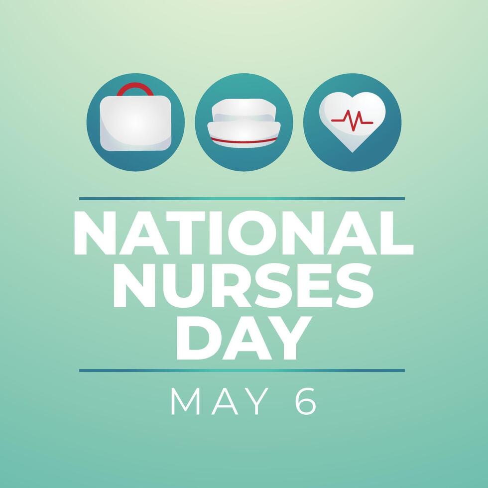 National Nurses Day design template good for celebration usage. vector eps 10. flat design. nurse icon.