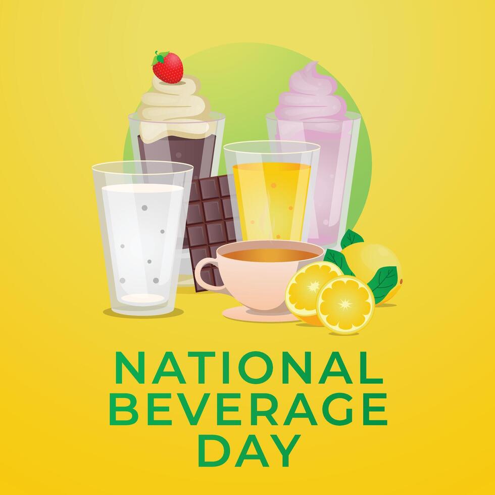 National Beverage Day design template good for celebration usage. beverage vector image. flat design. eps 10.