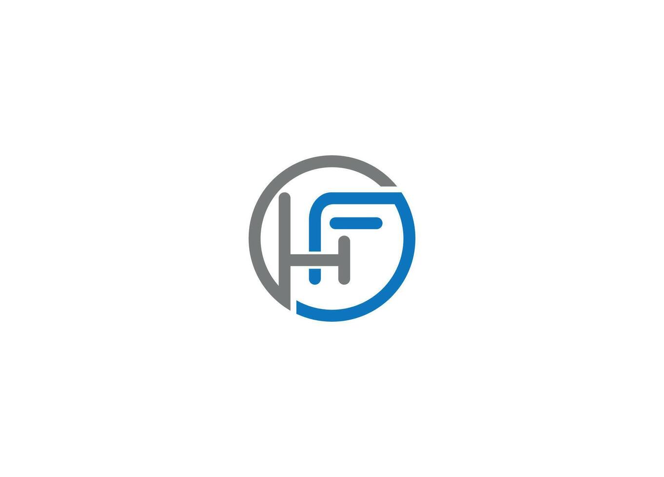 HF creative modern logo design vector icon template