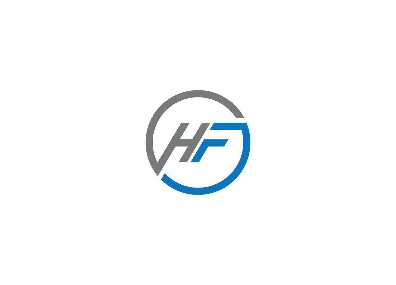 HF creative modern logo design vector icon template