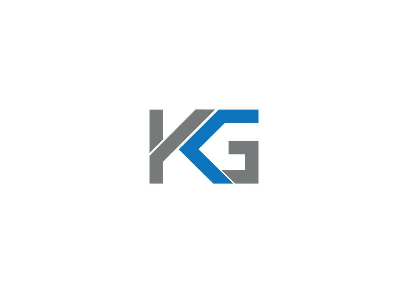 kg creativo moderno logo diseño vector icono modelo