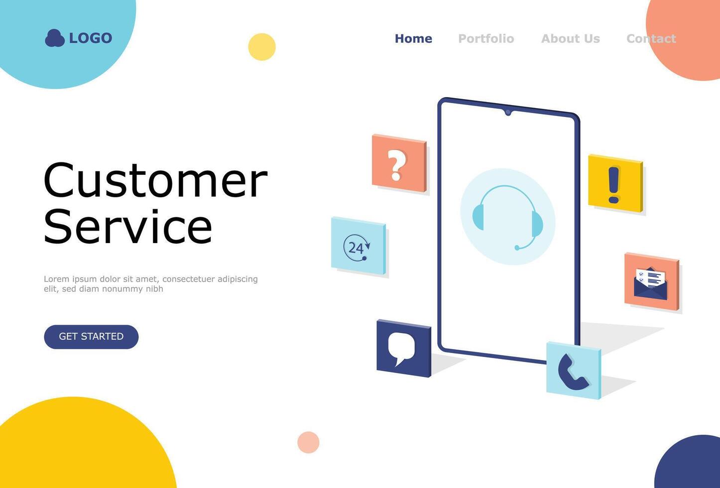 Customer Support and Advising Clients Vector Illustration Concept , Suitable for web landing page, ui,  mobile app, editorial design, flyer, banner, and other related occasion