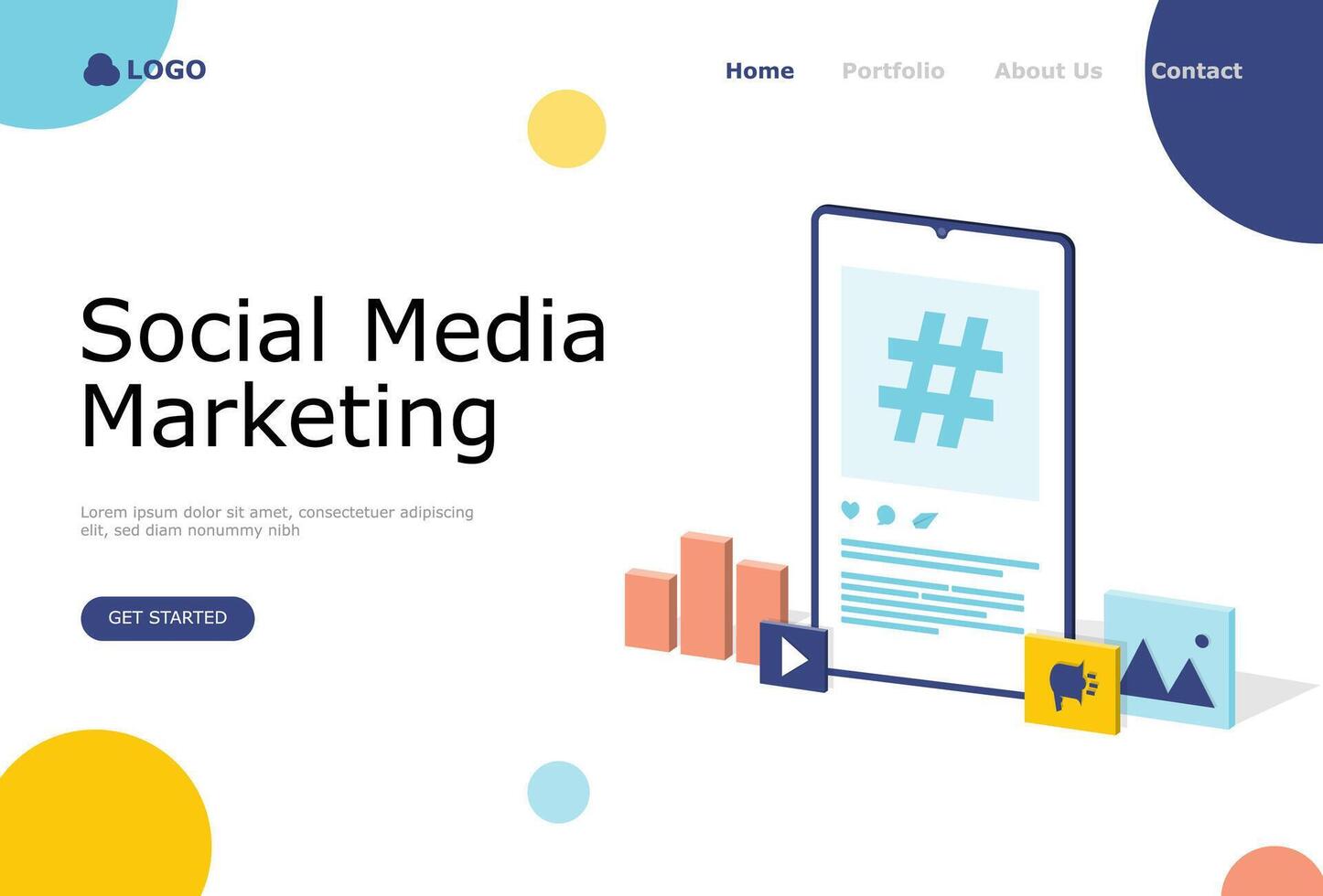 Social Media Marketing Vector Illustration Concept, Suitable for web landing page, ui,  mobile app, editorial design, flyer, banner, and other related occasion