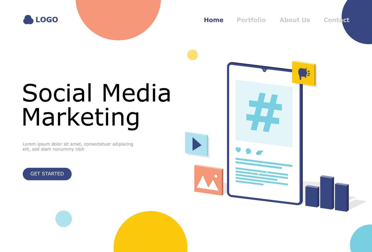Social Media Marketing Vector Illustration Concept, Suitable for web landing page, ui,  mobile app, editorial design, flyer, banner, and other related occasion
