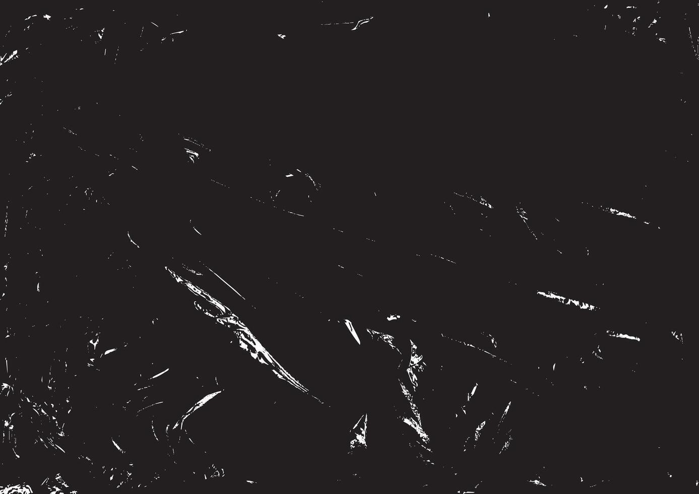 Polyethylene texture. Grunge effect. Transparent stretched cling film. Overlay grunge texture. Black and white vector background. Crumpled warp plastic. Defect, scuff template. Wrinkled packaging