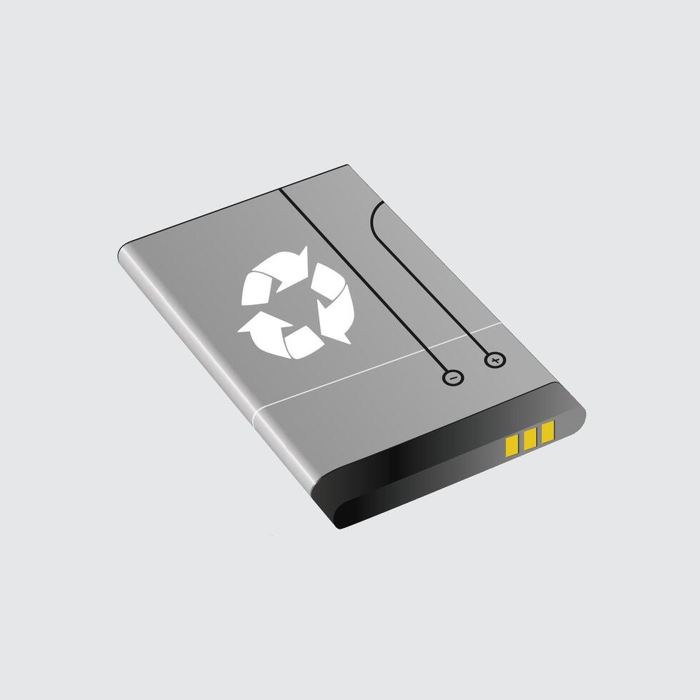 Battery, illustration, vector on a white background.
