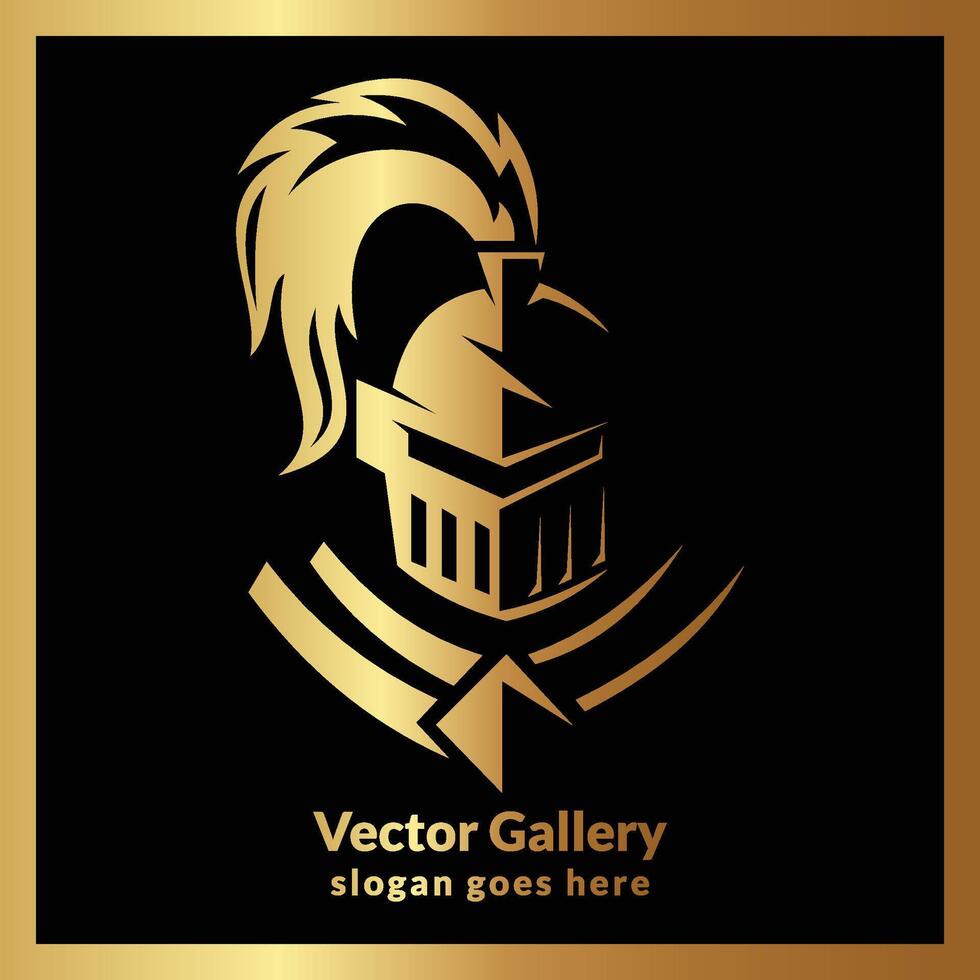 Esparta máscara espartano casco para griego romano guerrero Caballero soldado logo diseño inspiración vector