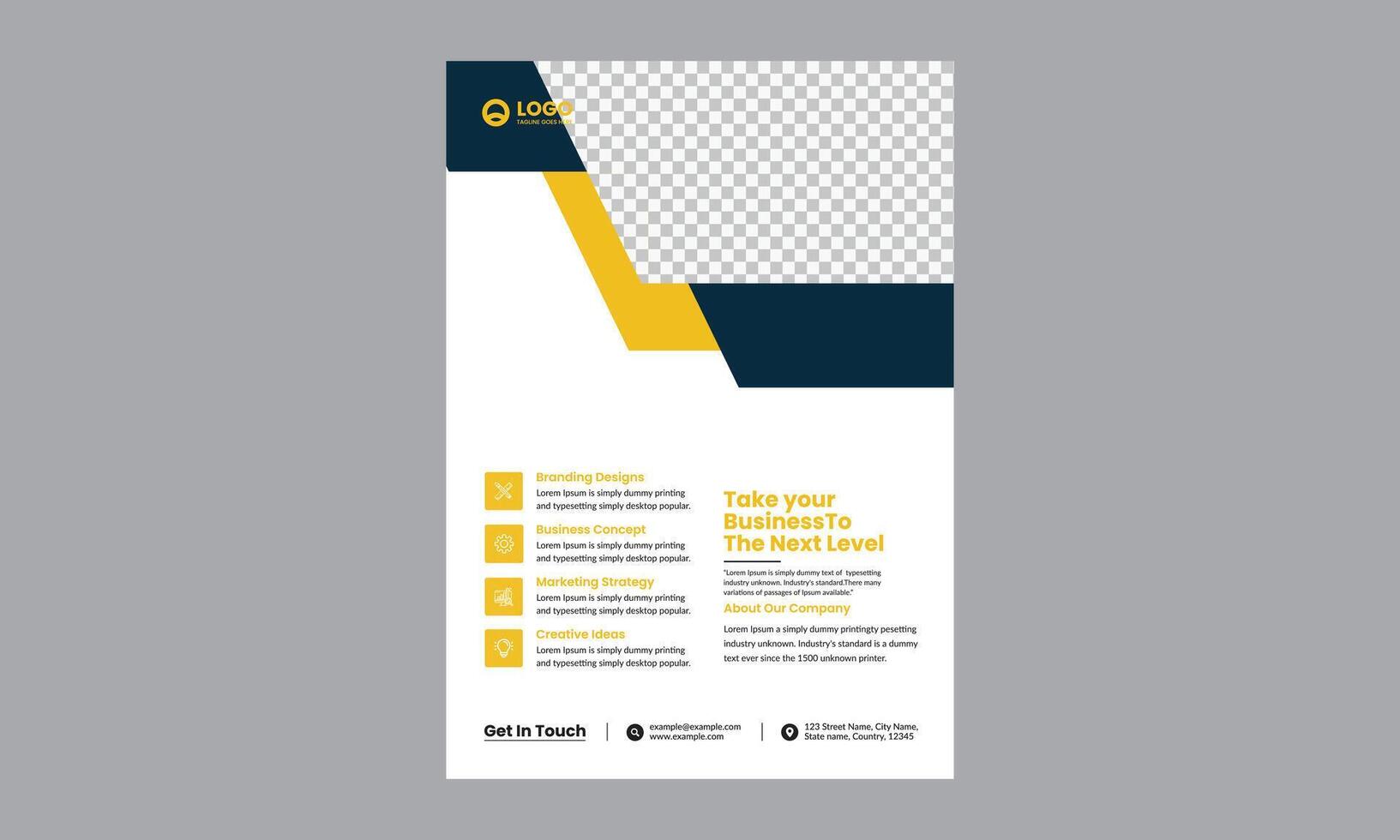 Brochure design, cover modern layout, annual report, poster, flyer in A4 vector