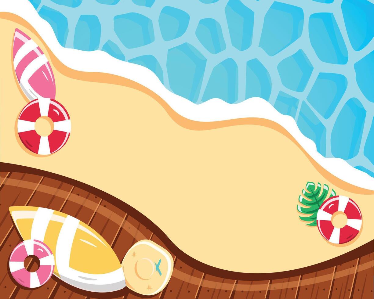 illustration design for a summer beach theme vector