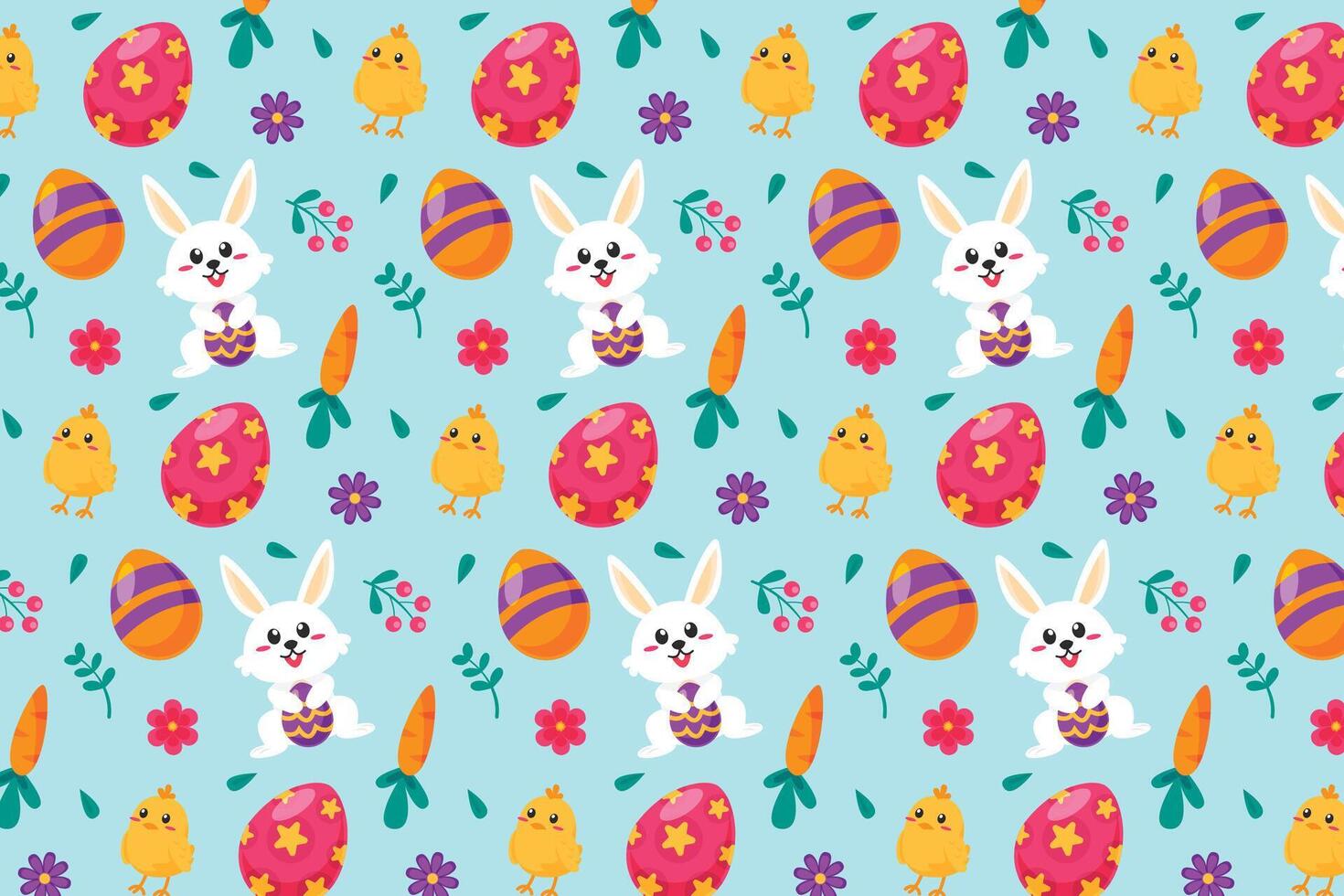 Seamless Pattern Easter Vector Illustration