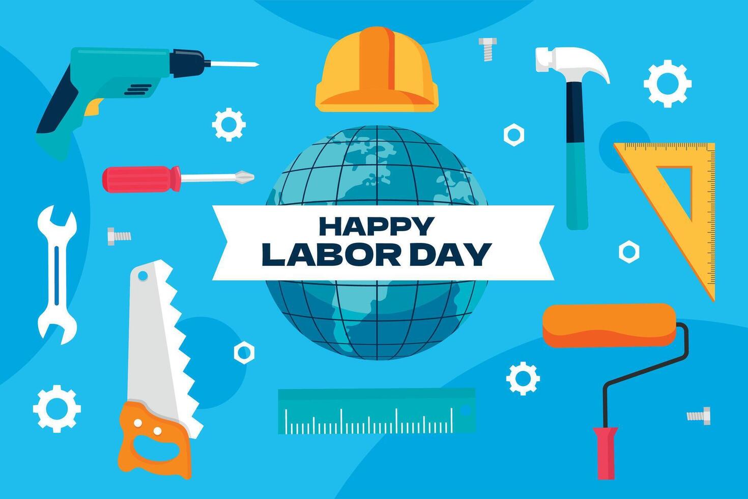 Labor Day Background Vector Illustration