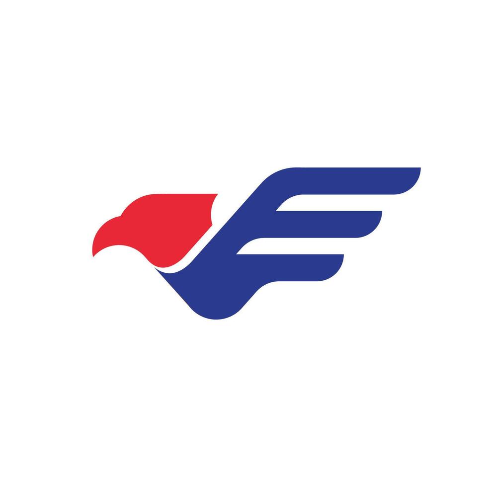 Unique V Eagle Logo Design vector