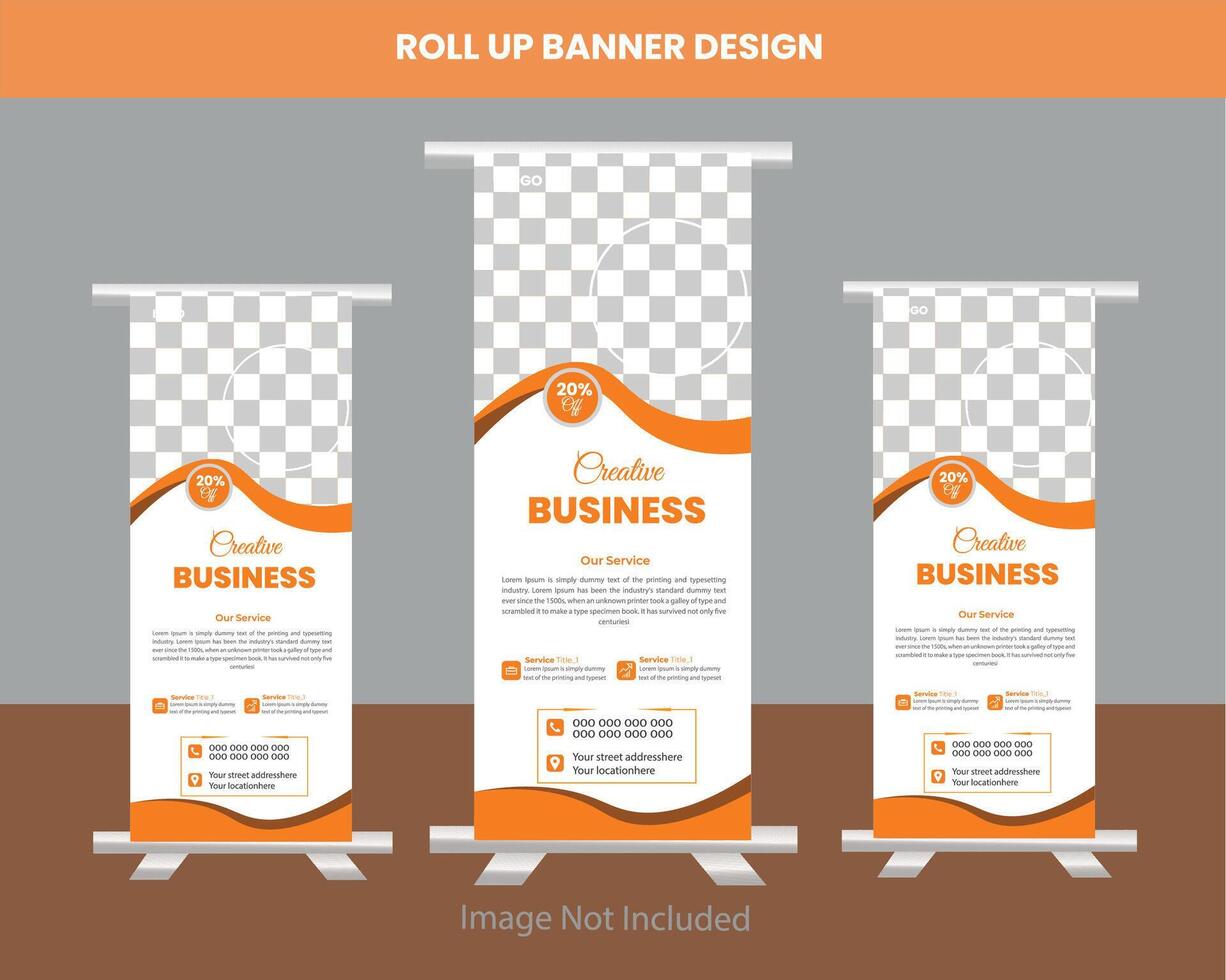 Real estate rollup banner design vector