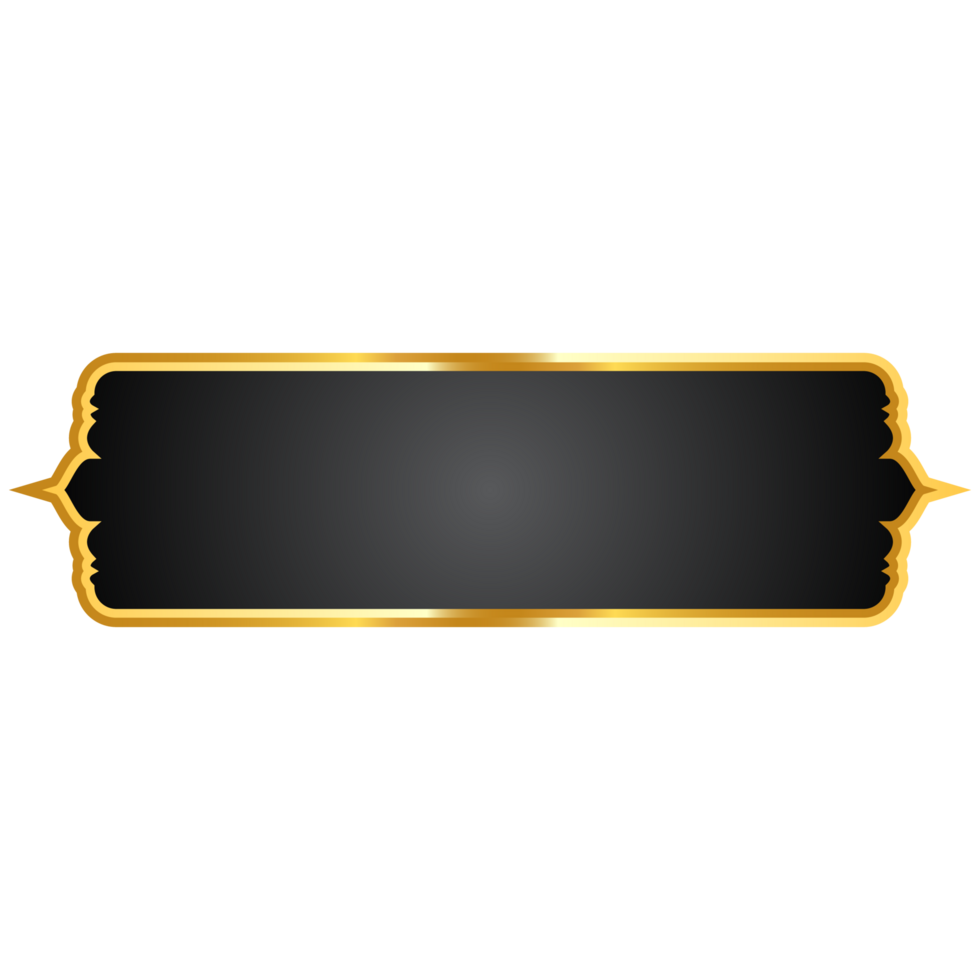 Black text box abstract islamic shape banner clipart png