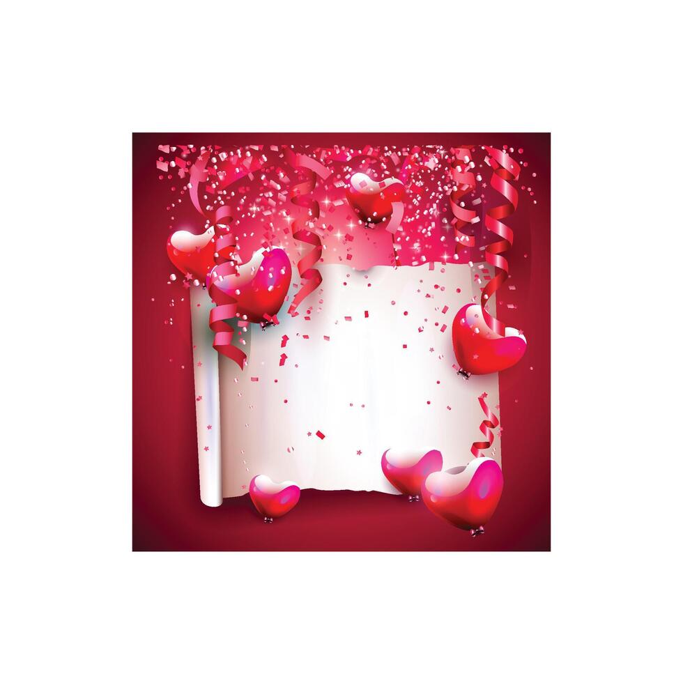 valentine heart background paper template free download vector