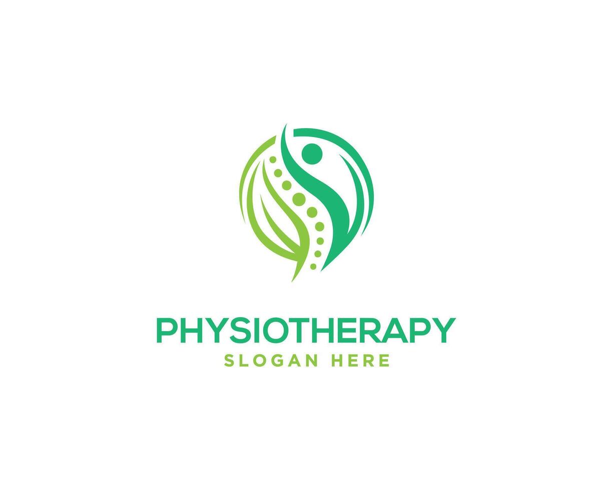 Chiropractic physiotherapy logo design icon vector concept.