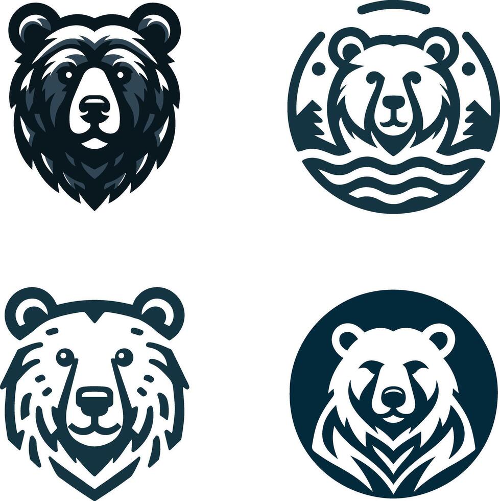 Vector Bear Logos Illustration