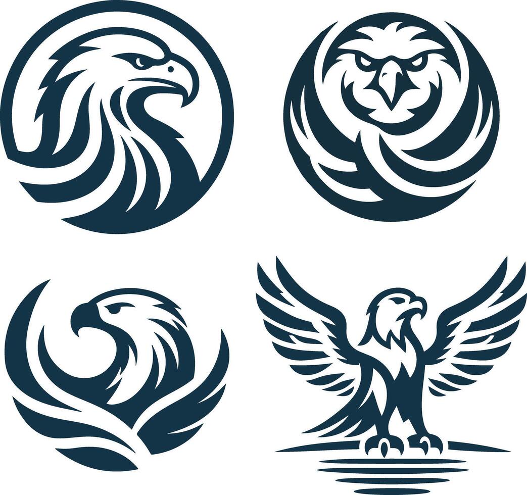águila logos vector ilustración