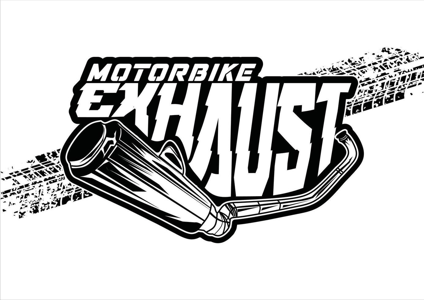 Motorbike exhaust trendy fashionable vector t-shirt and apparel design
