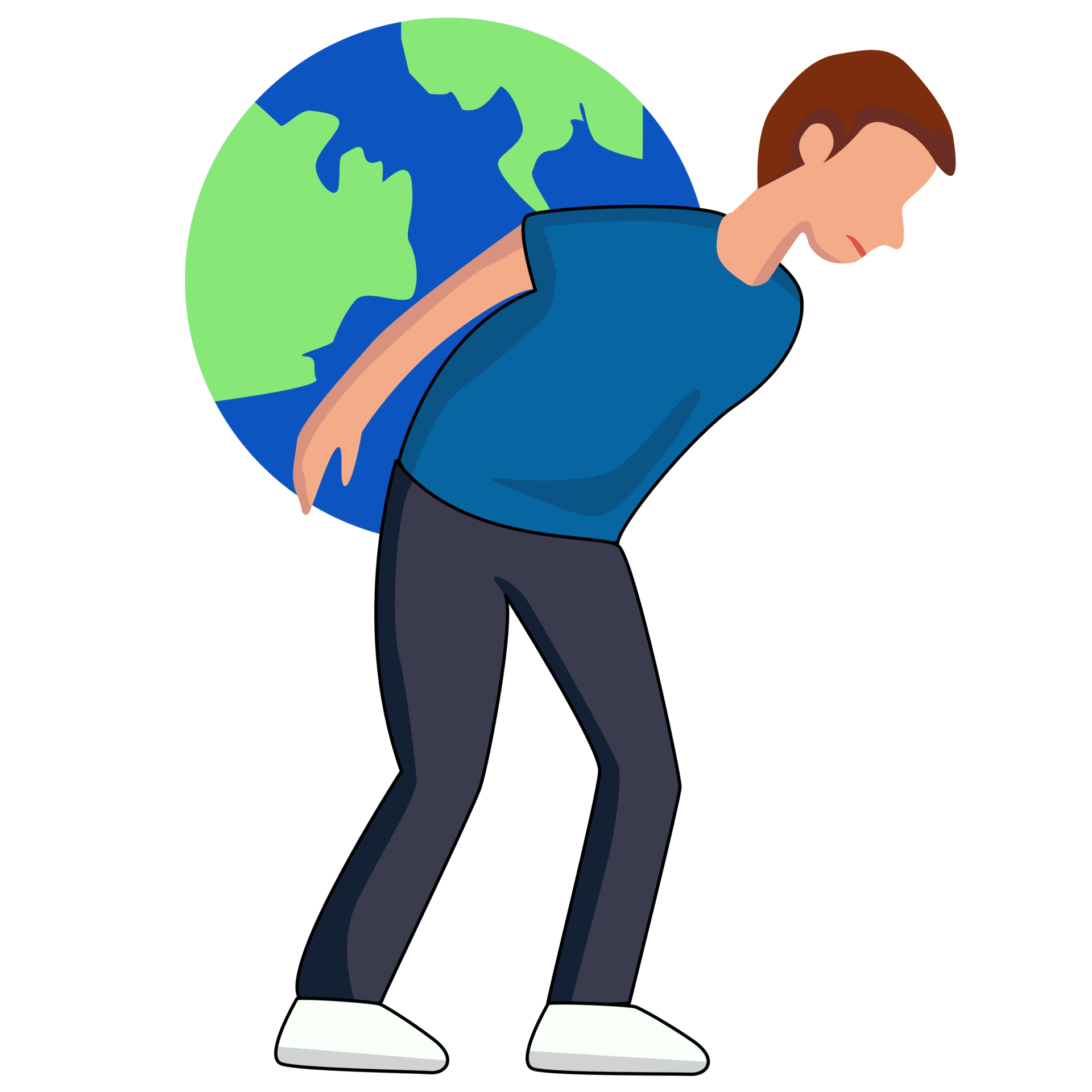 A man who is carrying a heavy burden of world. 42126689 PNG