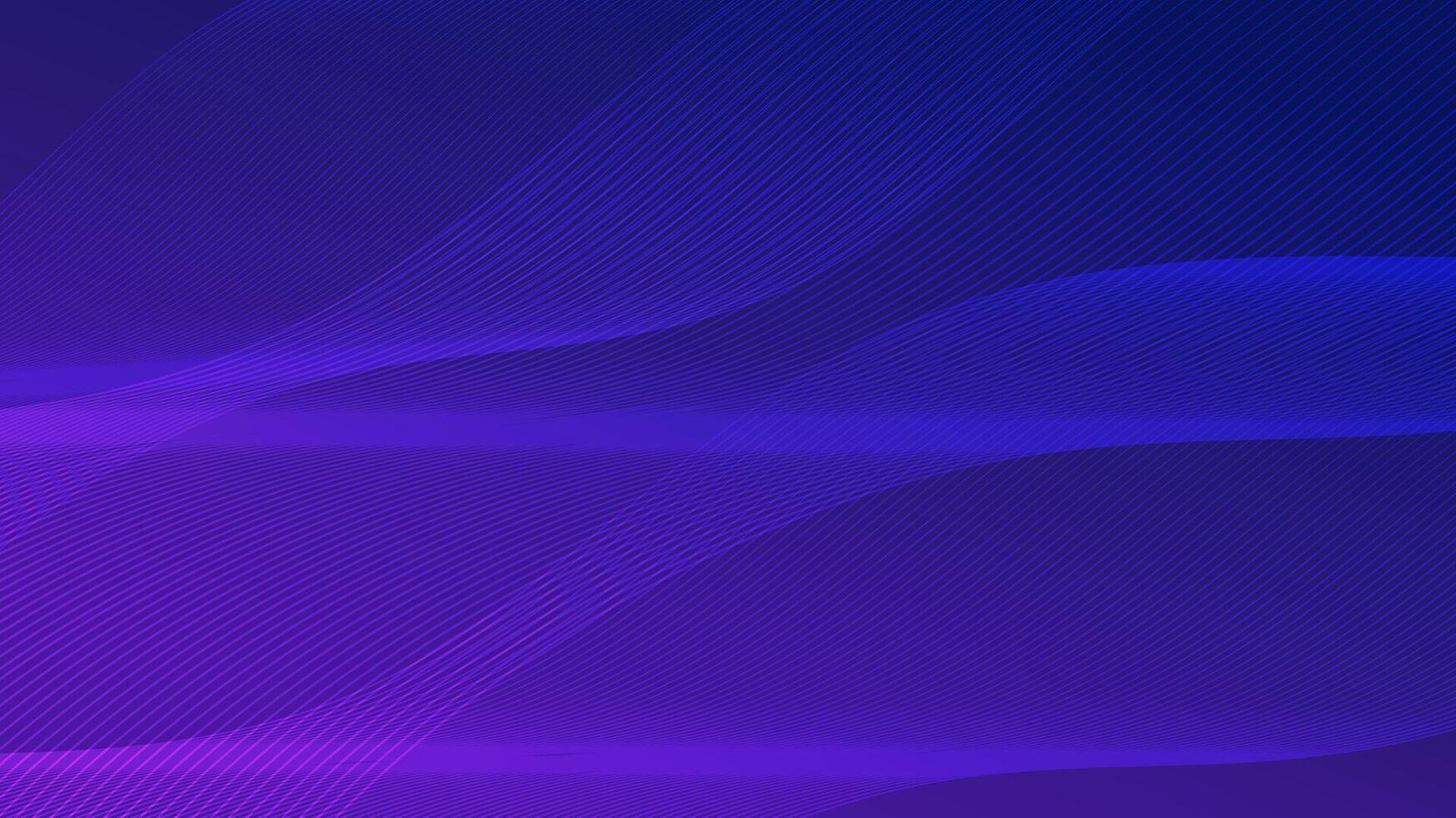 abstract background with flowing waves in dark blue and purple colours. digital futuristic background concept. vector