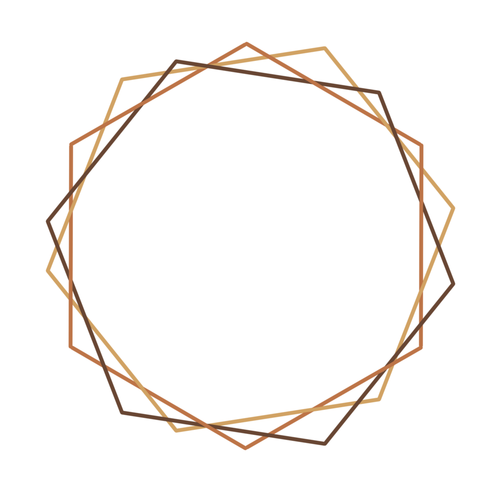 a circle with a brown and gold geometric pattern png