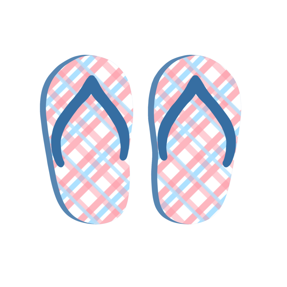 flip flops icon, flat style, isolated on transparent background png