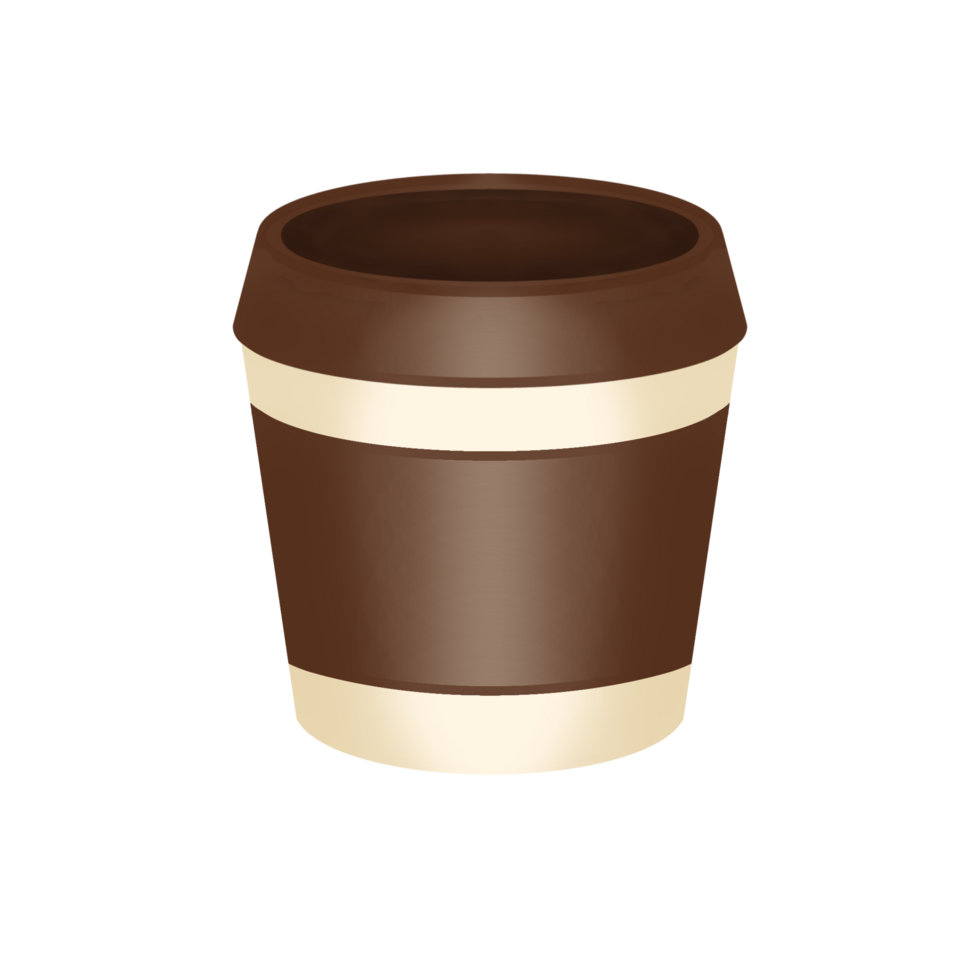 a brown coffee cup icon on a transparent background png