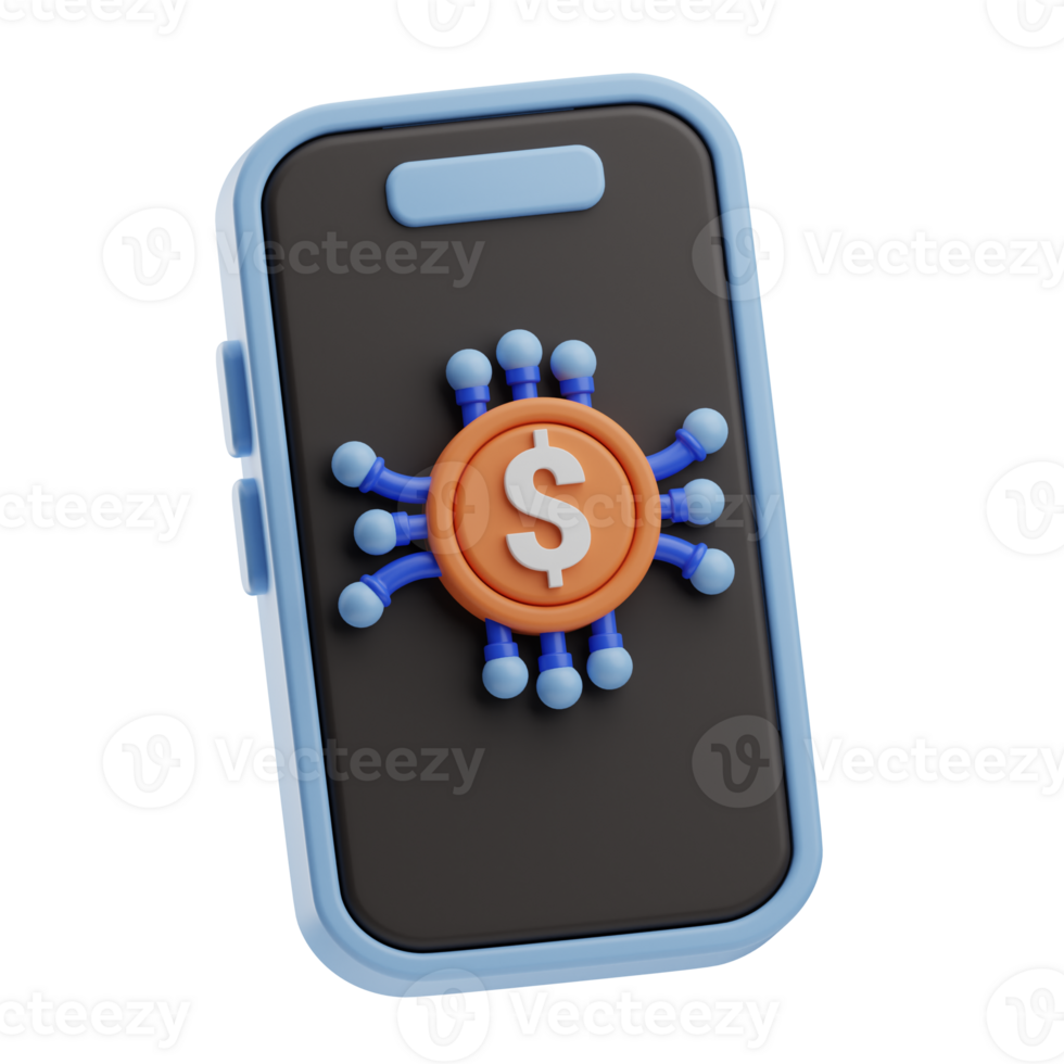 Object Digital Disruption Digital Payment 3D Illustration png