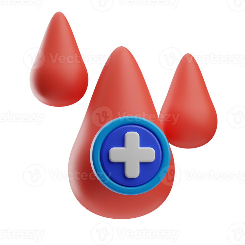 Object World Cancer Day Blood Donation 3D Illustration png