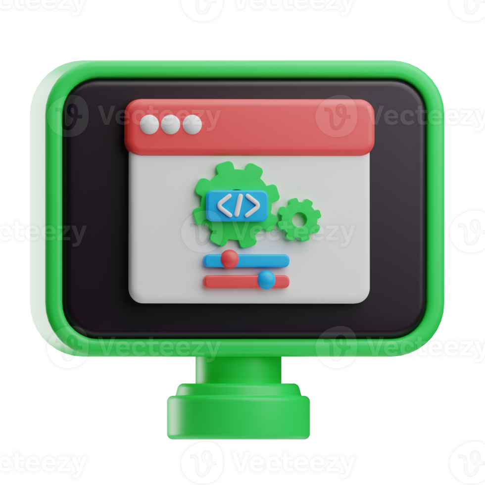 Object Scrum Development Control 3D Illustration png
