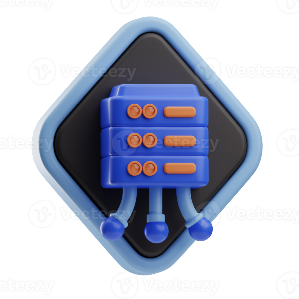 voorwerp digitaal verstoring groot gegevens 3d illustratie png