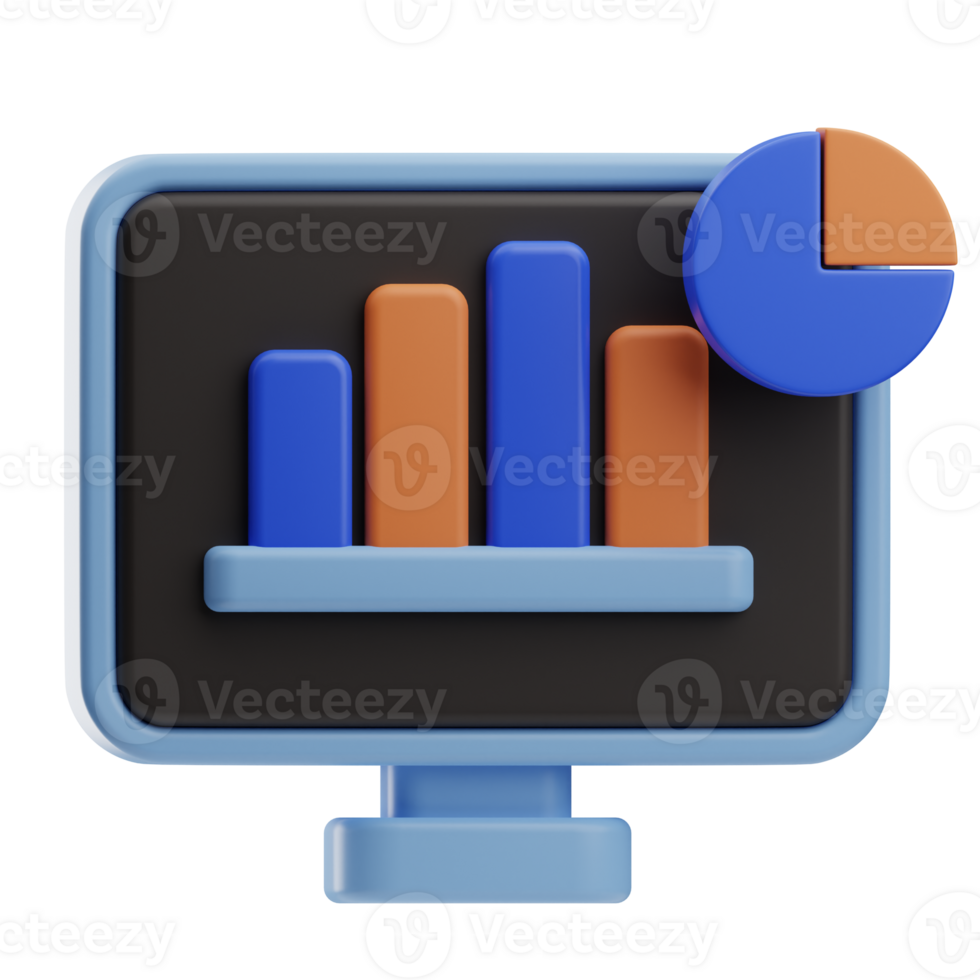 Object Digital Disruption Analysis 3D Illustration png