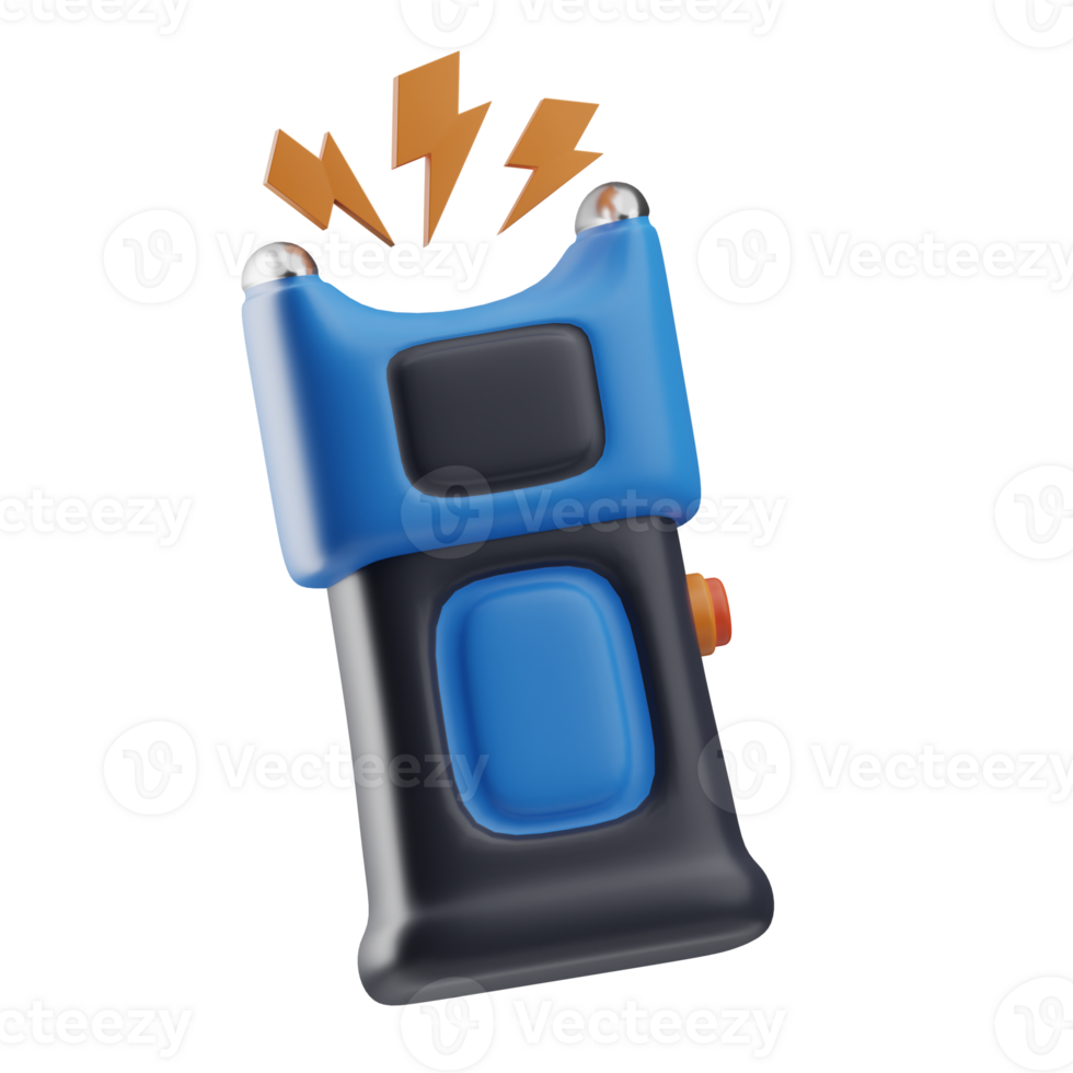 Object Crime Investigation Stun Gun 3D Illustration png