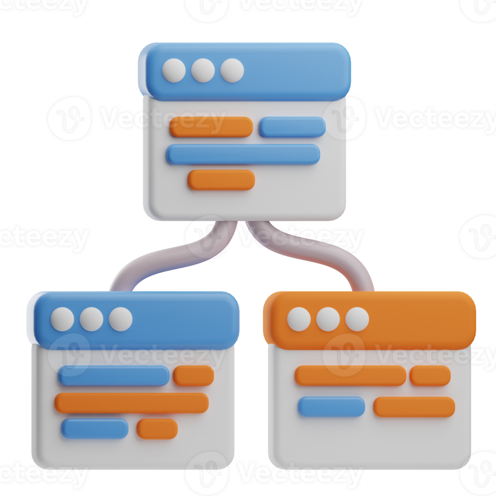 oggetto computer programmazione sito web 3d illustrazione png