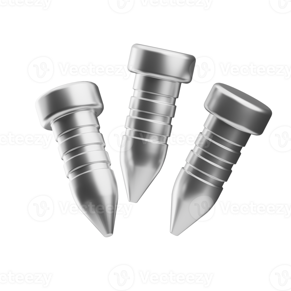Object Construction Materials and Tools Screw 3D Illustration png